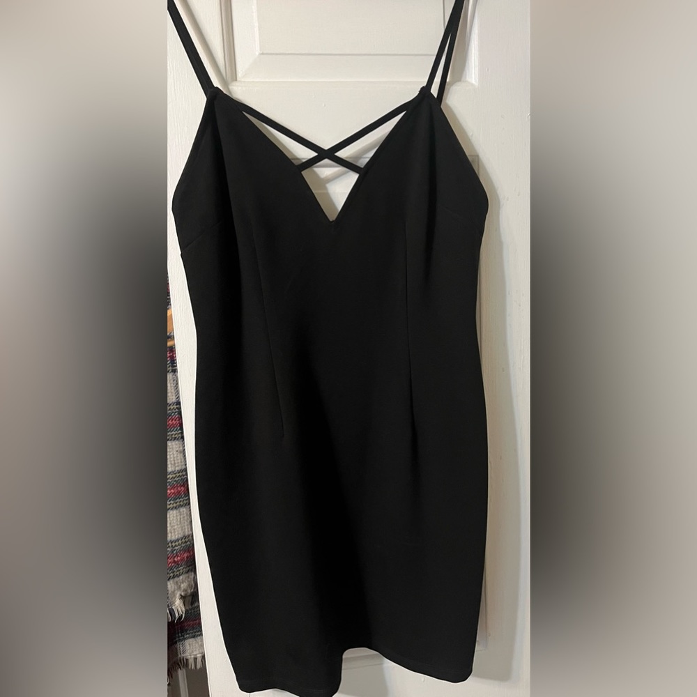 Tobi Black Cross-Strap Dress